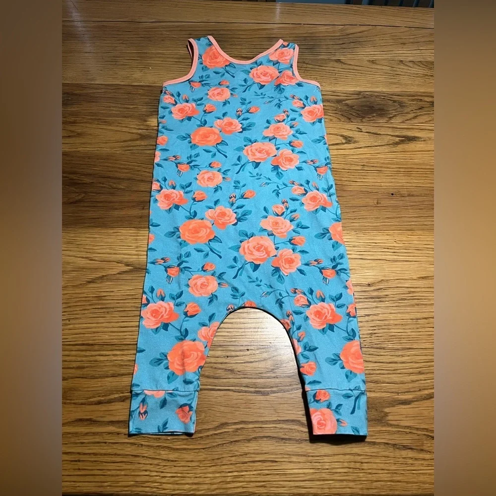 Rags Floral Sleeveless Rose Romper Size 3/4